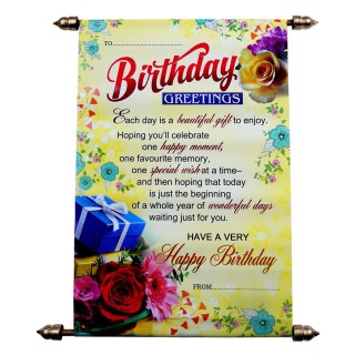 Happy Birthday Scroll Card