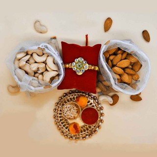 Designer Rakhi with Dry Fruits