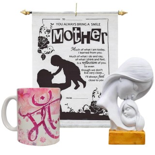 Best Gift for Mother - Greeting Card, Coffee Mug, and Mother and Baby Statue