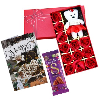 Sorry Gift Combo - Sorry Card with Chocolate and Love Gift Box