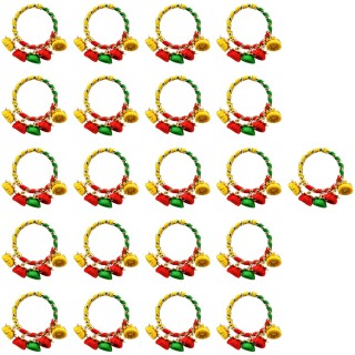 Traditional Gota Patti Rajwadi Bangles for Return Gifts for Women (Pack of 21)