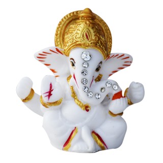 Small Ganesh Idol for Car Dashboard and Home Temple