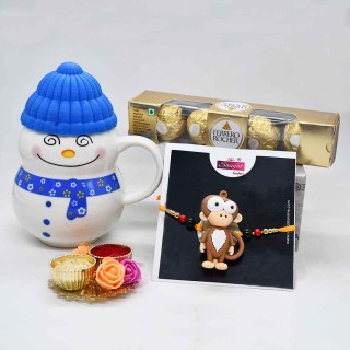 Rakhi for Kids with Chocolate Box and Coffee Mug, Roli Chawal Chopra