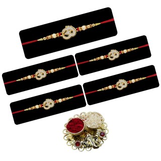 Set of 5 Om Rakhi Combo for Brother