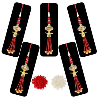 Handmade Lumba Rakhi for Bhabhi Set of 5