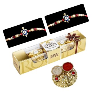 Bhai Dooj Gift for Bhaiya - Handmade Thread Pack of 2 - Chocolate Set