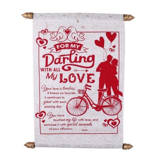Love Message Scroll Greeting Card
