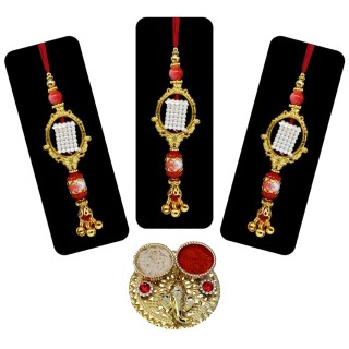 Handmade Lumba Rakhi for Bhabhi (Set of 3)