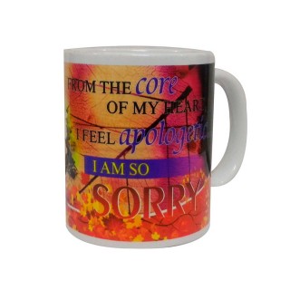Sorry Printed Coffee Mug || Sorry Gift