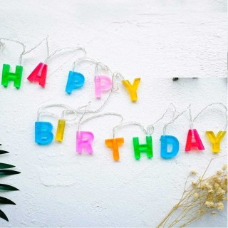 Happy Birthday Plastic Led String Light For Birthday Celebration