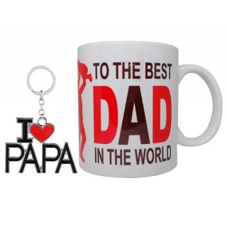 Useful Gift for Father - Coffee Mug and I Love Papa Keychain