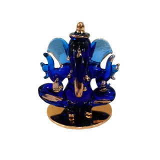 Double Side Face Ganesha Idol for Car Dashboard, Home Temple and Home Decor