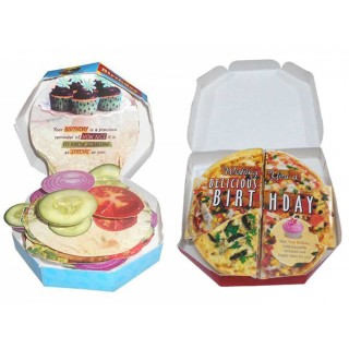 Pizza & Burger Theme Birthday Greeting Cards - Pack of 2