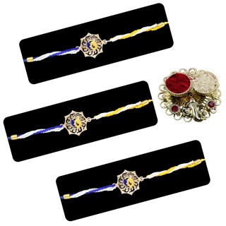 Ek Onkar Rakhi for Brother Set of 3 - Sikh Rakhi with Chopra