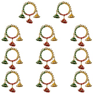 Handmade Gota Patti Bangles for Return Gifts for Women (Pack of 11)