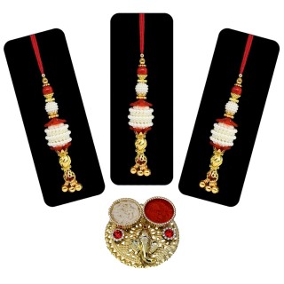 Designer Lumba Rakhi for Bhabhi (Set of 3)