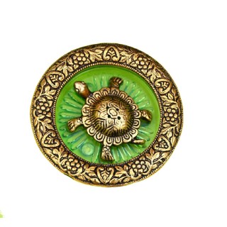 Feng Sui Tortoise on Plate for Home Decor, Pooja Room - Vastu Yantra