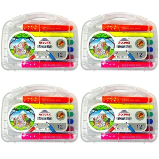 12 Shades of Coloring Markers for Kids Birthday Party Return Gifts (Set of 4)