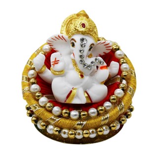 Small Ganesha Idol for Car Dashboard and Home Temple