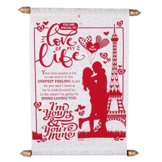 Love Message Scroll Greeting Card