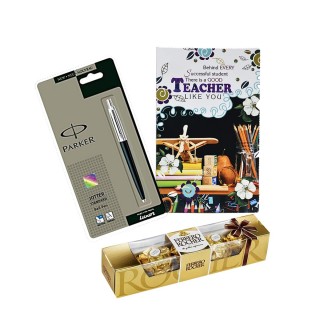 Teacher's Day Gift for Teacher - Greeting Card - Pen with Chocolate