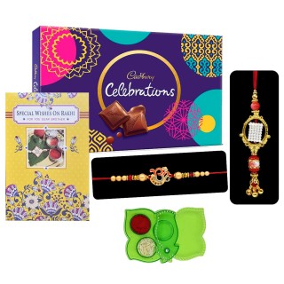 Bhaiya Bhabhi Rakhi with Celebration Chocolate Box and Roli Chawal Chopda