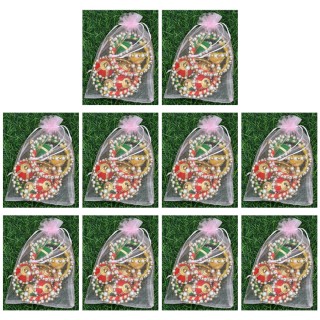 Traditional Gota Patti Rajwadi Bangles with Potli for Return Gifts for Women (10 Pairs)
