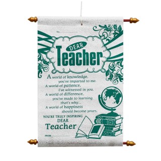 Scroll Greeting Card for Teacher