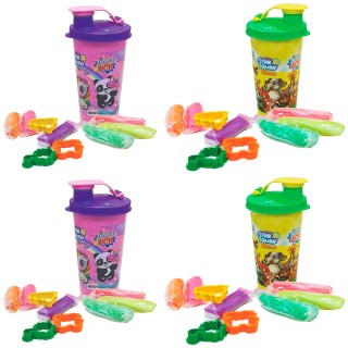 Water Sipper Bottle with Clay Art for Kids Birthday Party Return Gifts (Pack of 4)