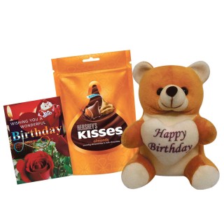 Birthday Gift - Greeting Card with Chocolate & Teddy - Best Gift for Girlfriend - Wife - Husband - Kids - Sister