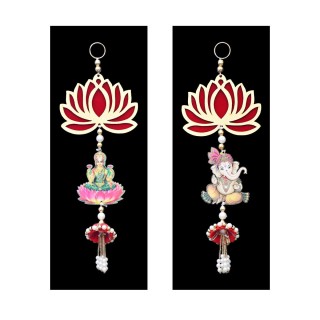 Laxmi Ganesha Door Hangings for Entrance Door & Pooja Room (11.5 Inch)