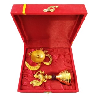 OM Diya and Bell Set with Gift Box | Return Gift for Pooja, Wedding
