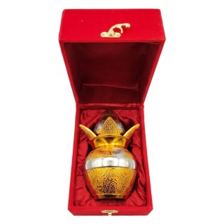 Gold Plated Kalash with Coconut and Mango Leaves for Return Gift