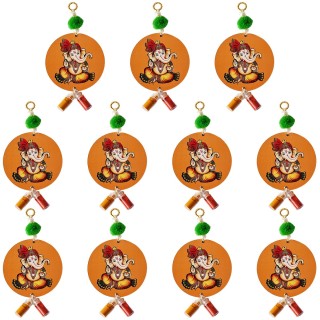 Decorative Ganesh Ji Pasupu Kumkuma for Pooja Return Gifts (Pack of 11)
