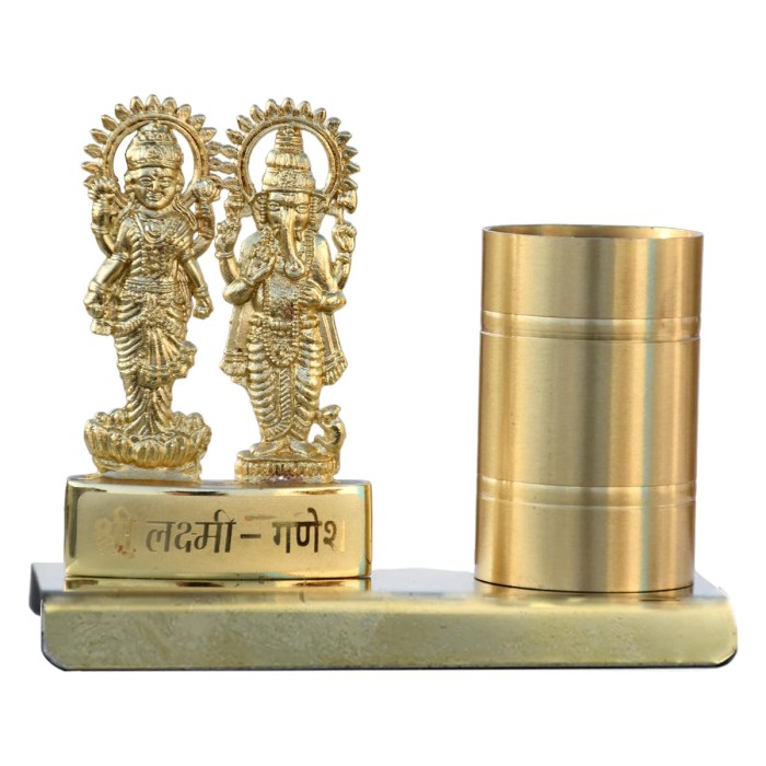Laxmi Ganesh Idol with Pen Stand Showpiece