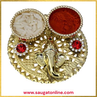 Ganesh Ji Haldi Kumkum Platter